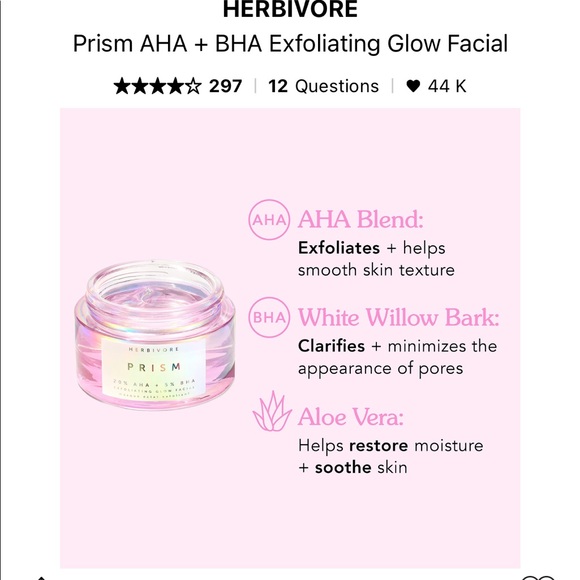 Herbivore prism AHA+BHA  1.7 oz Full Size - Picture 7 of 7